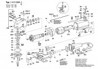 Bosch 0 601 322 432 Winkelschleifer Angle Grinder 220 V / 004 - CH Spare Parts