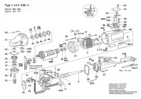 Bosch 0 601 336 037 ANGLE GRINDER Angle Grinder 240 V / 027 - AU Spare Parts