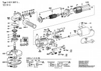Bosch 0 601 337 037 ANGLE GRINDER Angle Grinder 240 V / 027 - AU Spare Parts