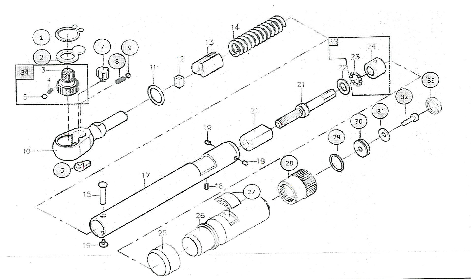 Proxxon 23345 Microclick Mc15 Torque Wrench Spare Parts SPARE_P-23345 ...