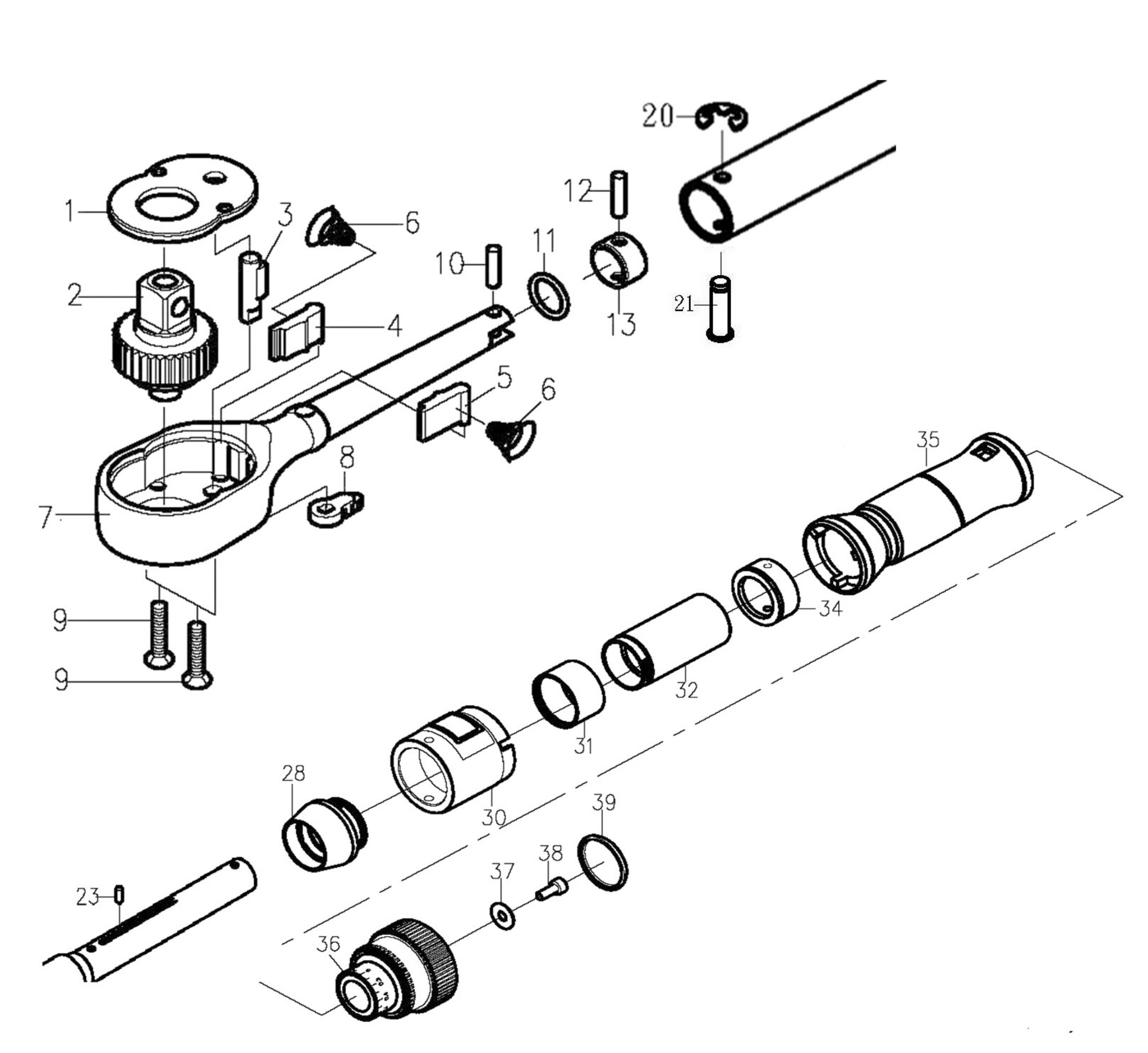 Proxxon 23340 Torque Wrench Microclick Mc500 Spare Parts SPARE_P-23340 ...