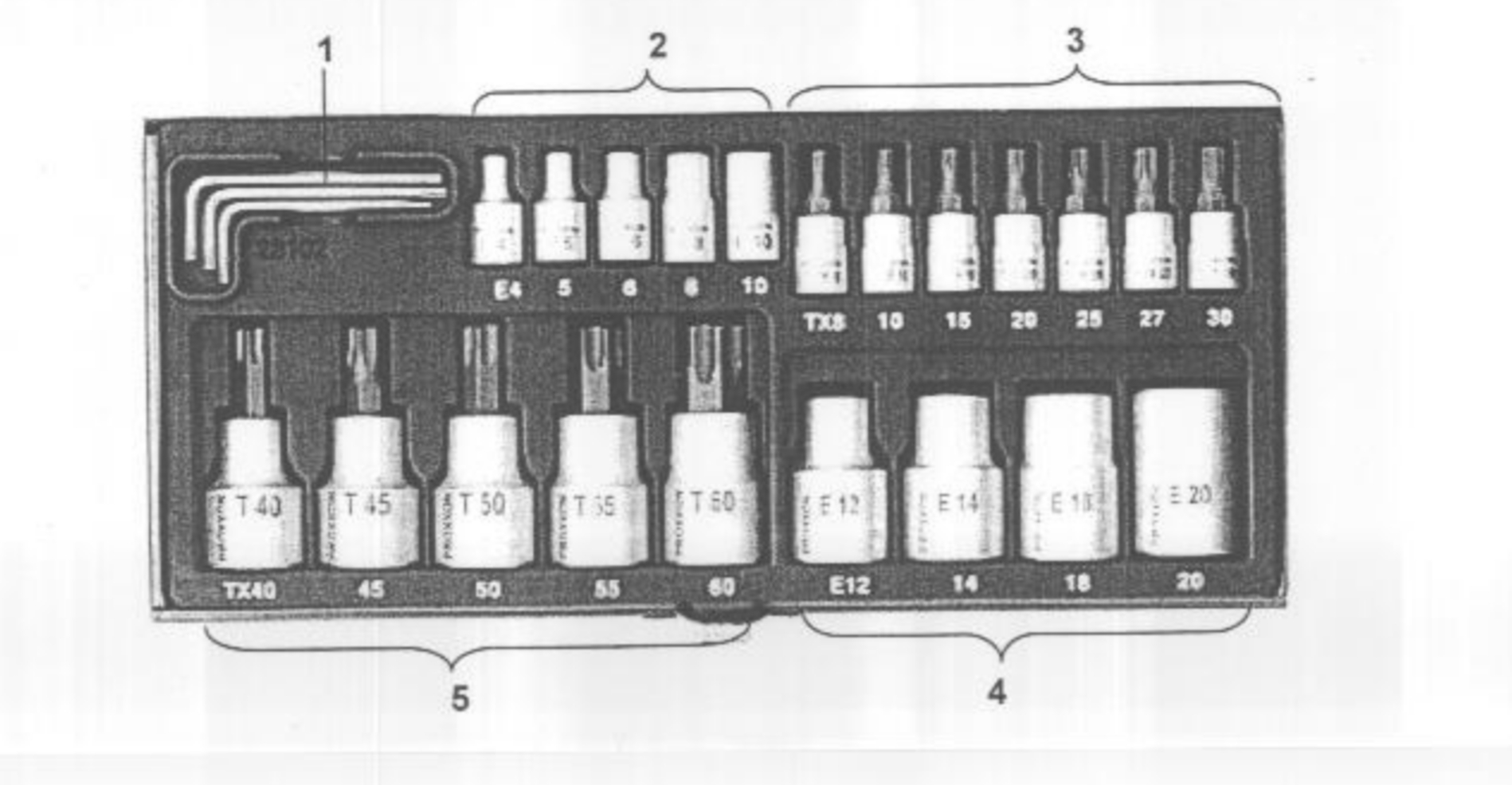 Spare Socket Proxxon 23102 24-piece Tx Socket Set Spare Parts SPARE_P-23102 from ...