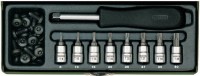 Proxxon 23108 Torx Screwdriver Set with Cylinder pin 1/4 9 pieces Spare Parts