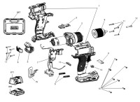 Black & Decker BCD383D2XK Cordless Drill Type 1 Spare Parts