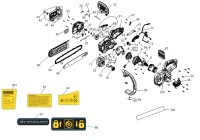 DeWalt DCMCS565N Chainsaw Type 1 Spare Parts