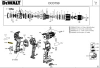 DeWalt DCD799D2T Combi Hammer Drill Driver Type 10 Spare Parts