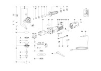 Metabo 03605010 W 750-125 Small Angle Grinder non EU 230V Spare Parts