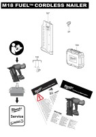Milwaukee M18FDN-0C FUEL DUPLEX NAILER - EMEA XXX Spare Parts