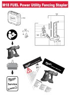 Milwaukee M18FFUS-302C FENCING STAPLER GB2 Spare Parts