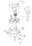 Makita VC016G Cordless Vacuum Cleaner Spare Parts