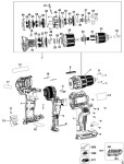 DEWALT DCD709D2 T CORDLESS DRILL TYPE 2 SPARE PARTS