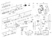 Milwaukee 4000447421 M18CHX-0 Bty. Combi Hammer Xxx Spare Parts