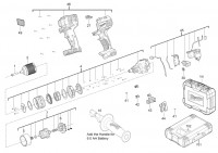 Milwaukee 4000447946 M18BPD-0 Bty Percussion Drill Spare Parts