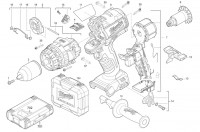 Milwaukee 4000452323 M18CDD-0 Cordless Screwdriver Spare Parts