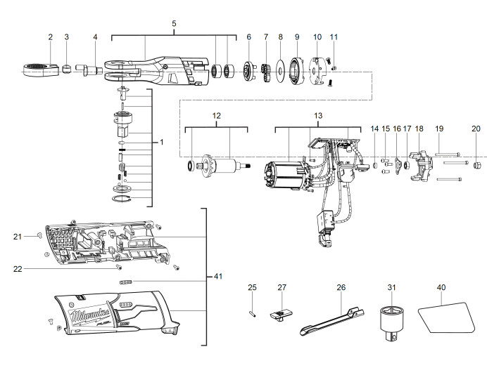 Milwaukee ratchet parts clearance