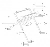 Milwaukee 4000469221 TSS1000 Table Saw Stand Spare Parts