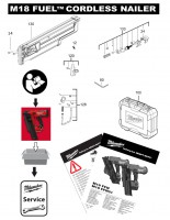 Milwaukee 4000483342 M18FFN21-0C Framing Nailer Spare Parts