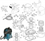 Makita 446L Dust Extractor 110v & 240v Spare Parts