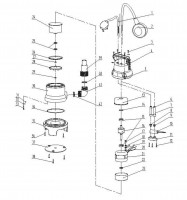 Draper SWP125ADW 76334 400W Submersible Dirty Water Pump with Float Switch Spare Parts