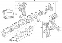 Milwaukee 4000431318 C18ID-22C Cordless Impact Wrench Spare Parts