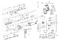 Milwaukee 4000469634 M18CH-502C Cordless Sds Plus Combi Hammer Spare Parts