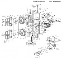 Draper BS200B 82756 200mm 250W 230V Two Wheel Bandsaw Spare Parts