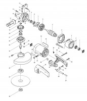 Makita 9037S 110v 240v Disc Grinder Spare Parts