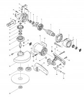 Makita 9037 110v 240v 180mm Disc Grinder Spare Parts