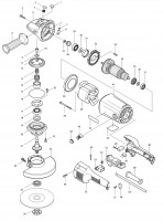 Makita 9077S 110v 240v 180mm Angle Grinder Spare Parts