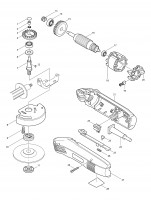 Makita 910 110v 240v 115mm Disc Grinder Spare Parts