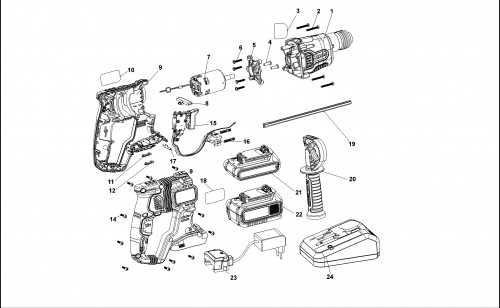 Black and Decker BCD900 18v Cordless SDS Plus Hammer Drill