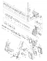 Makita BHR261T Cordless Demolition Hammer Spare Parts