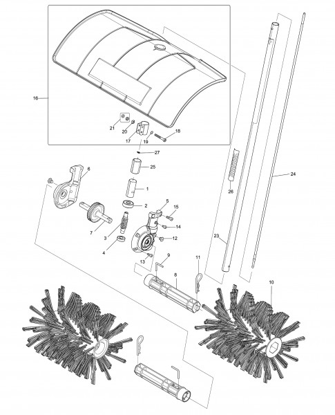 Australien rulletrappe Baby Makita Power Brush Attachment Spare Parts SPARE_BR400MP from Spare Parts  World