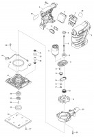 Makita DBO481 Cordless Finishing Sander Spare Parts