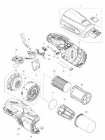 Makita DCL280FZ 18 Volt LXT Cordless Brushless Vacuum Cleaner Spare Parts