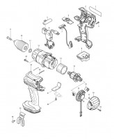 Makita DDF441 13mm Cordless Drill Driver Spare Parts