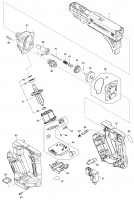 Makita DFR551 Cordless Auto Feed Screwdriver Spare Parts