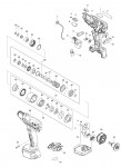 Makita DFT060F 18 Volt LXT Cordless Screwdriver Spare Parts