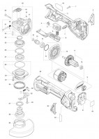 Makita DGA519 18v 125mm Brushless Cordless Angle Grinder Spare Parts