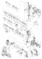 Makita DHR280 Twin 18 / 36 Volt Cordless Brushless Rotary Hammer SDS Plus Drill Spare Parts