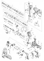 Makita DHR281ZWJ Twin 18 / 36 Volt Cordless Brushless Rotary Hammer Drill Spare Parts
