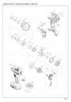 Makita Spare Dtd156Z Cordless Impact Spare Parts