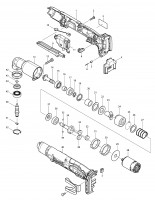 Makita DTL063 18 Volt LXT Cordless Angle Impact Wrench Spare Parts