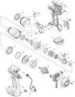 Makita DTW152 Cordless Impact Wrench Spare Parts