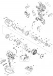 Makita DTWA100 Cordless Impact Wrench Spare Parts