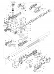 Makita DUN500WRTE Cordless Pole Hedge Trimmer Spare Parts