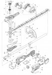 Makita DUN600LRTE Cordless Pole Hedgetrimmer Spare Parts