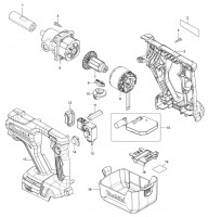 Makita DUT130 Cordless Mixer Spare Parts