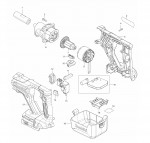 Makita DUT130Z Brushless Mixer Unit Spare Parts