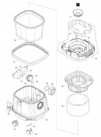 Makita DVC157LZX3 Cordless Vacuum Cleaner Spare Parts